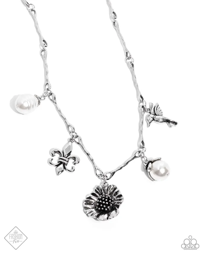 Paparazzi Accessories Necklaces Vintage Vibe White Necklace Jewelry by Bretta