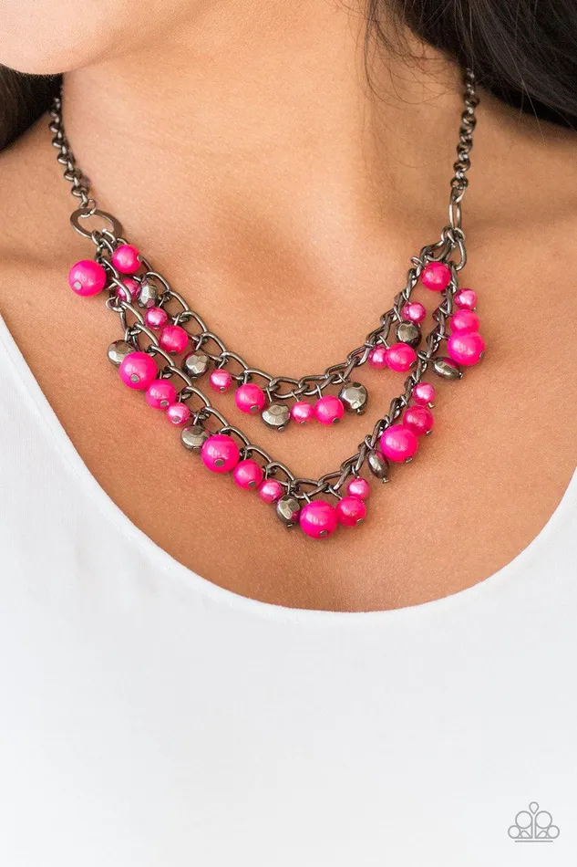 Paparazzi Accessories Necklaces Watch Me Now Pink Necklace Jewelry by Bretta