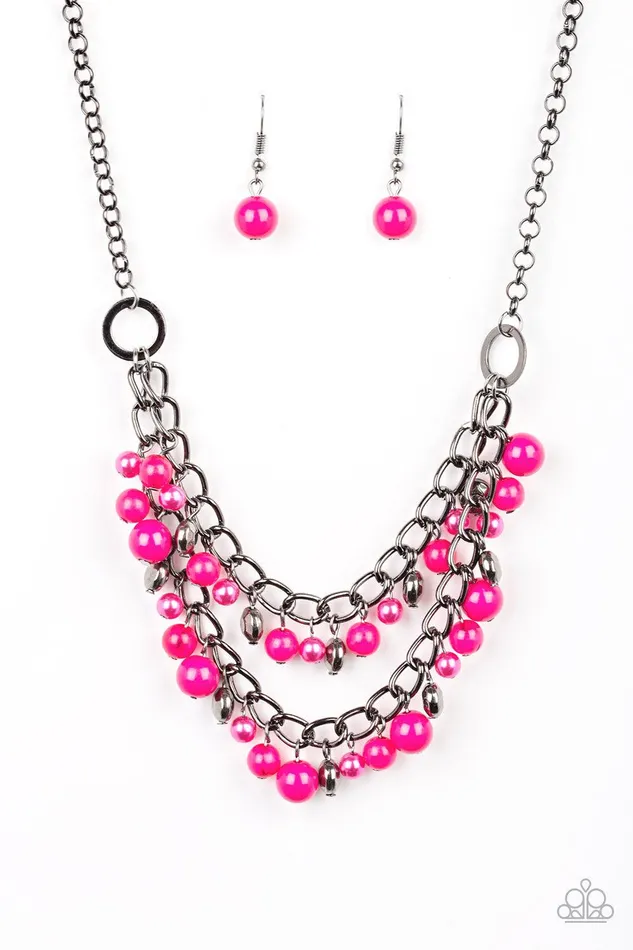 Paparazzi Accessories Necklaces Watch Me Now Pink Necklace Jewelry by Bretta