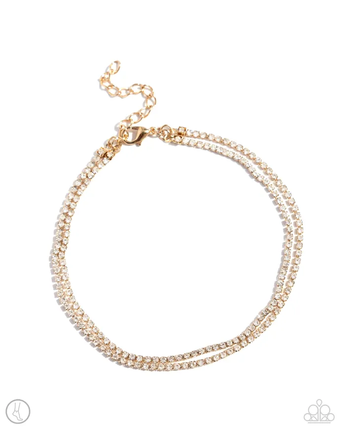 Paparazzi Accessories PreStyled Sets Dainty Declaration Gold Anklet Jewelry by Bretta
