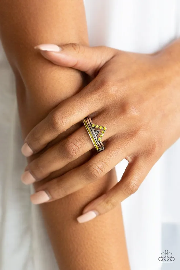 Paparazzi Accessories Rings Base Over Apex Yellow Ring Jewelry By Bretta