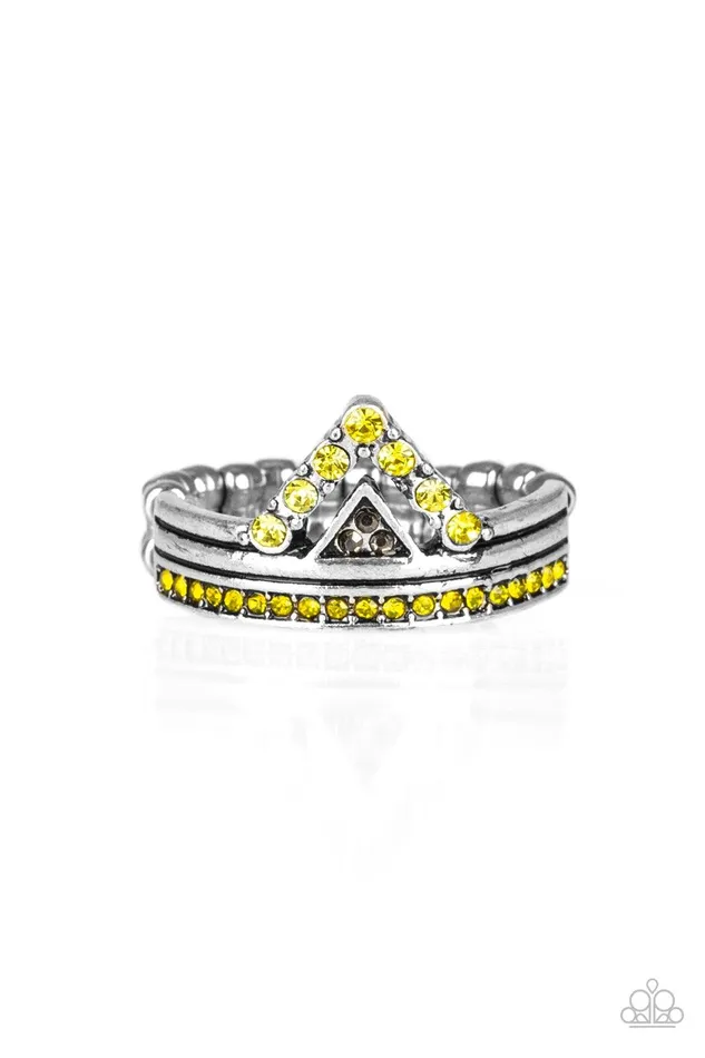 Paparazzi Accessories Rings Base Over Apex Yellow Ring Jewelry By Bretta