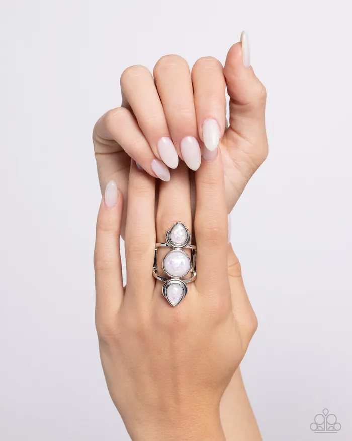 Paparazzi Accessories Sultry Sheen White Ring Jewelry by Bretta Rings