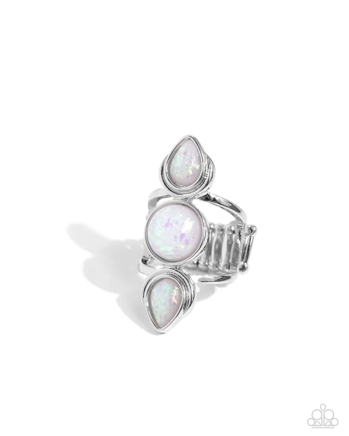 Paparazzi Accessories Sultry Sheen White Ring Jewelry by Bretta Rings