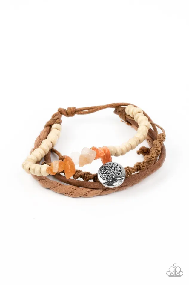 Paparazzi Accessories Treetop Trail Guide Orange Urban Bracelet Jewelry by Bretta Bracelets