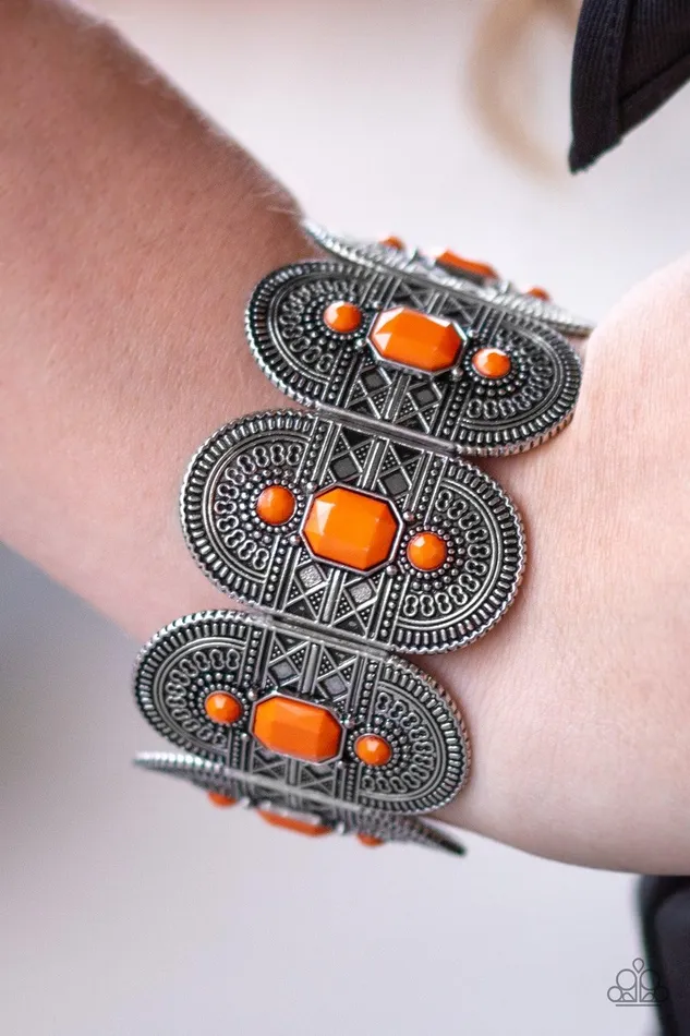 Paparazzi Accessories Turn Up The TROPICAL Heat Orange Bracelet Jewelry by Bretta Bracelets Paparazzi Accessories Turn Up The TROPICAL Heat Orange Bracelet Jewelry by Bretta Bracelets