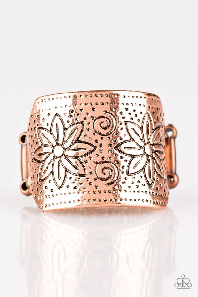 Paparazzi Accessories Wild Meadows Copper Ring Jewelry by Bretta Rings