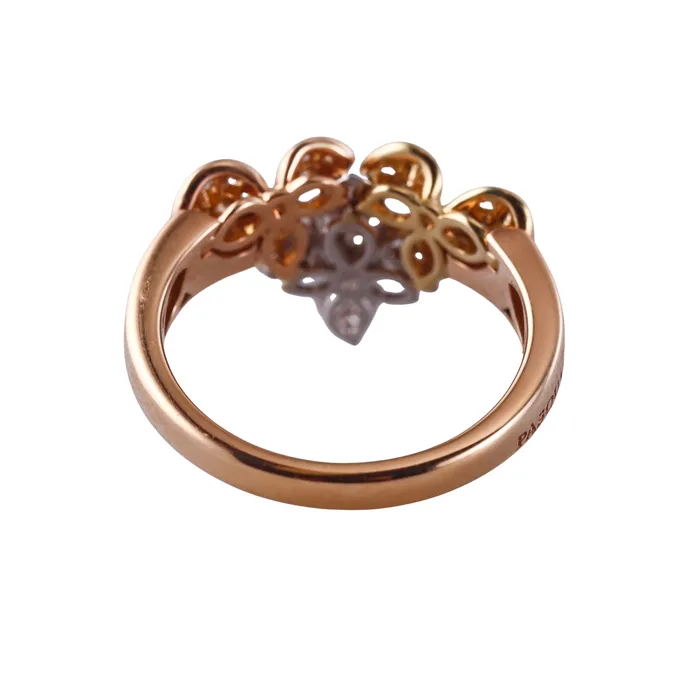 Pasquale Bruni Tri Color Gold Diamond Flower Ring Pasquale Bruni Rings