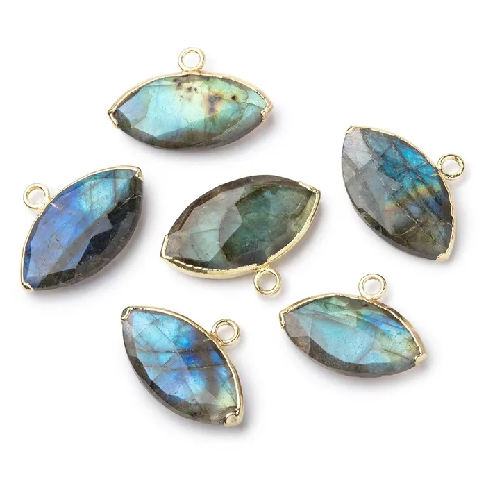 PreStyled Sets Beadsofcambaycom 10x1911x21mm Gold Leafed Labradorite Faceted Marquise 1 Focal Pendant PreStyled Sets Beadsofcambaycom 10x1911x21mm Gold Leafed Labradorite Faceted Marquise 1 Focal Pendant
