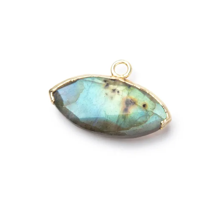 PreStyled Sets Beadsofcambaycom 10x1911x21mm Gold Leafed Labradorite Faceted Marquise 1 Focal Pendant PreStyled Sets Beadsofcambaycom 10x1911x21mm Gold Leafed Labradorite Faceted Marquise 1 Focal Pendant