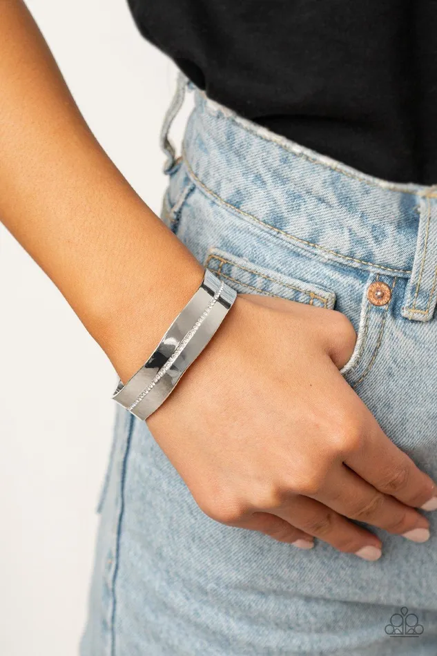 Raw Razzle White Bracelet Jewelry by Bretta Paparazzi Accessories Bracelets
