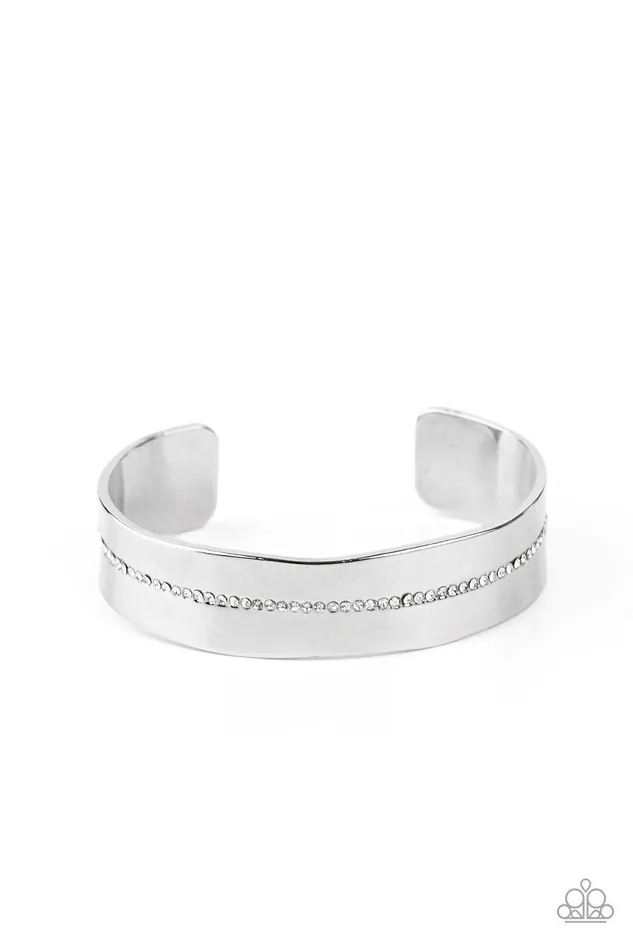 Raw Razzle White Bracelet Jewelry by Bretta Paparazzi Accessories Bracelets