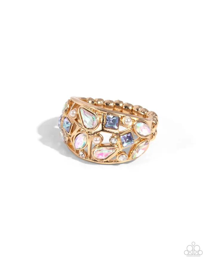 Rings Abstract Accuracy Gold Ring Jewelry by Bretta Paparazzi Accessories