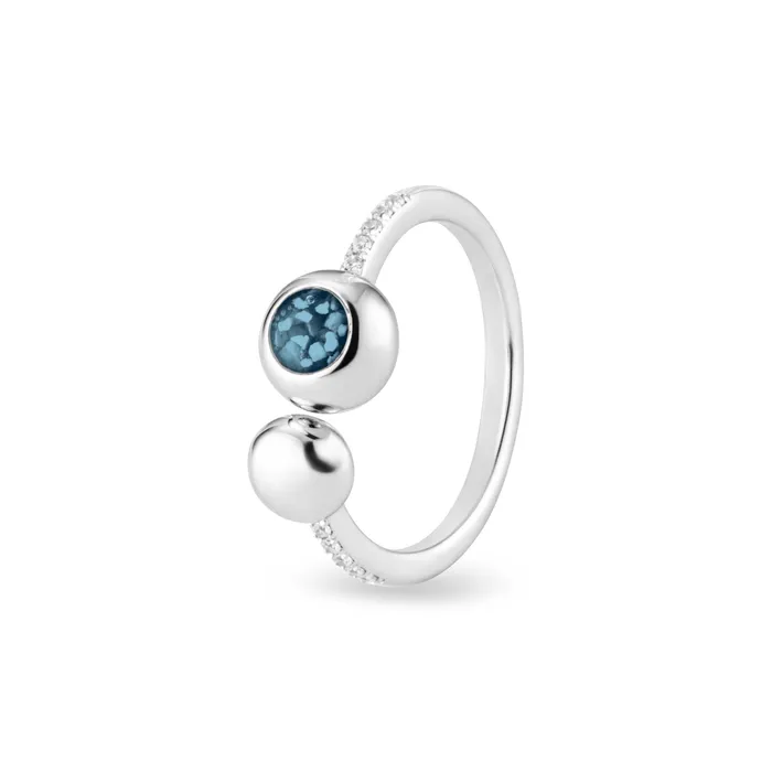 Rings EverWith Ladies Rondure Array and Sphere Memorial Ashes Ring EverWith