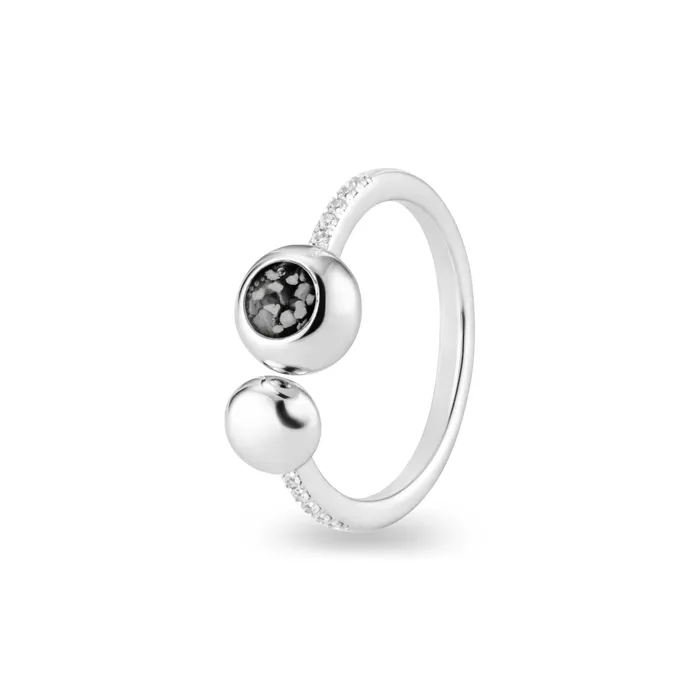 Rings EverWith Ladies Rondure Array and Sphere Memorial Ashes Ring EverWith