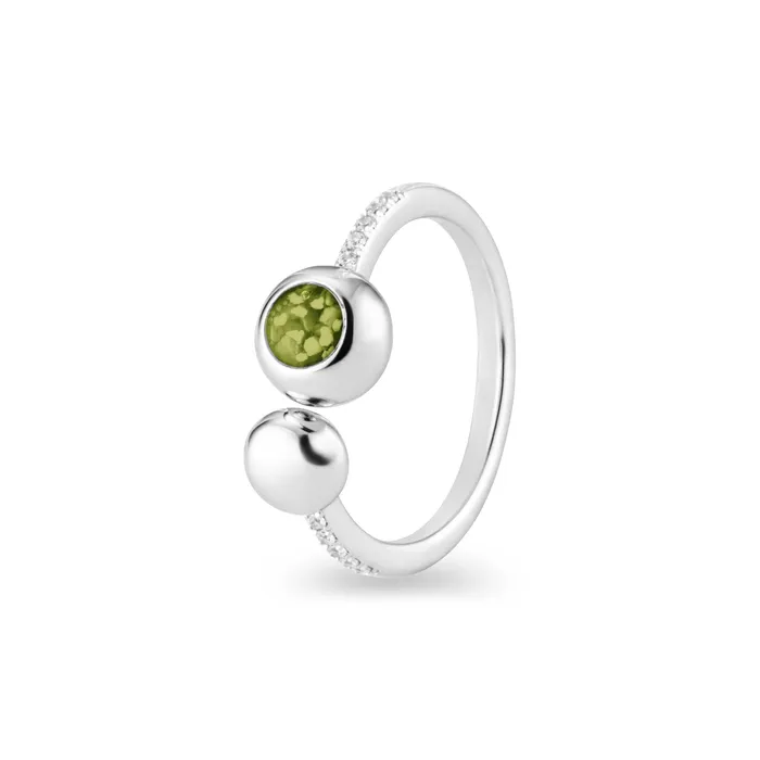 Rings EverWith Ladies Rondure Array and Sphere Memorial Ashes Ring EverWith