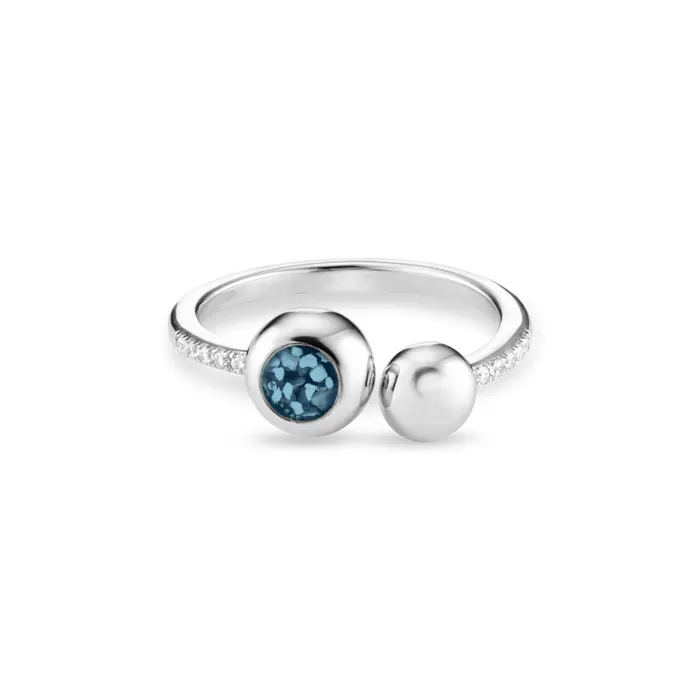 Rings EverWith Ladies Rondure Array and Sphere Memorial Ashes Ring EverWith