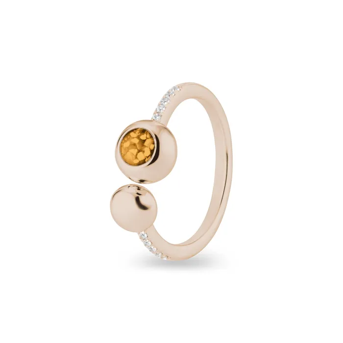 Rings EverWith Ladies Rondure Array and Sphere Memorial Ashes Ring EverWith