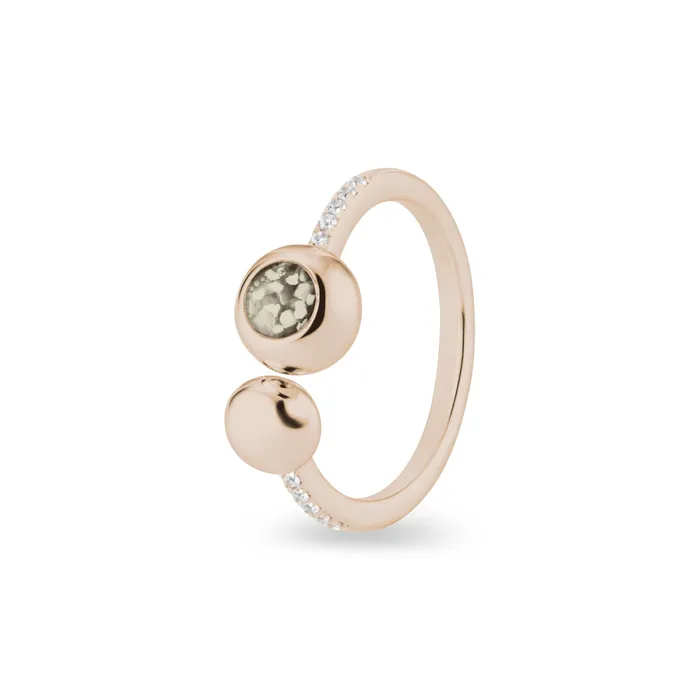 Rings EverWith Ladies Rondure Array and Sphere Memorial Ashes Ring EverWith