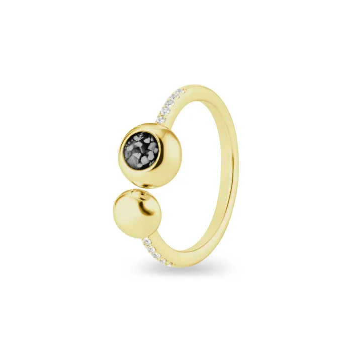 Rings EverWith Ladies Rondure Array and Sphere Memorial Ashes Ring EverWith