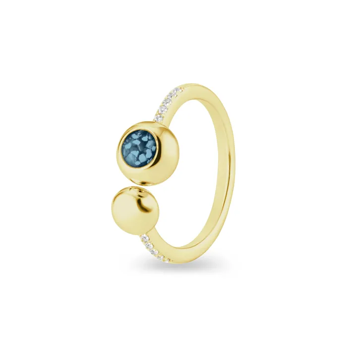 Rings EverWith Ladies Rondure Array and Sphere Memorial Ashes Ring EverWith