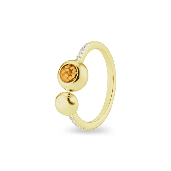 Rings EverWith Ladies Rondure Array and Sphere Memorial Ashes Ring EverWith