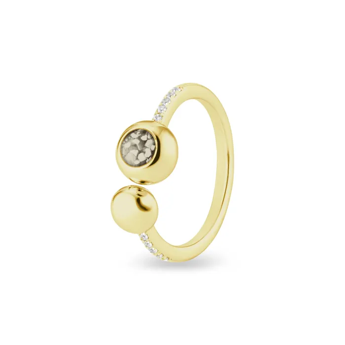 Rings EverWith Ladies Rondure Array and Sphere Memorial Ashes Ring EverWith