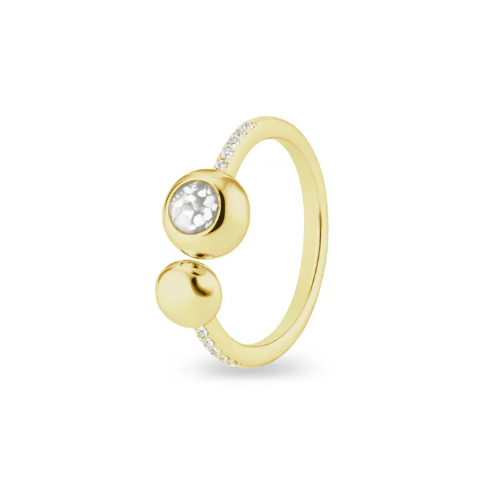 Rings EverWith Ladies Rondure Array and Sphere Memorial Ashes Ring EverWith