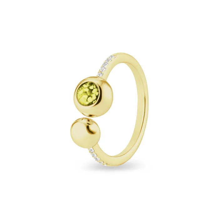 Rings EverWith Ladies Rondure Array and Sphere Memorial Ashes Ring EverWith