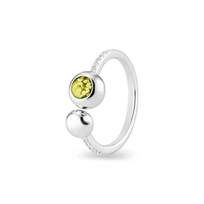 Rings EverWith Ladies Rondure Array and Sphere Memorial Ashes Ring EverWith
