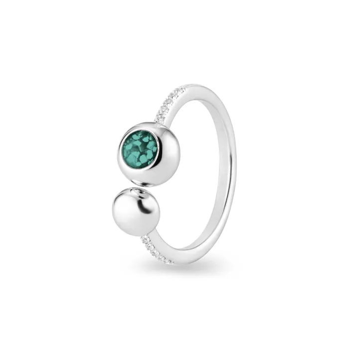 Rings EverWith Ladies Rondure Array and Sphere Memorial Ashes Ring EverWith