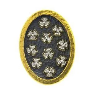 Rings Gurhan 24k Gold Blackened Silver Diamond Ring Gurhan