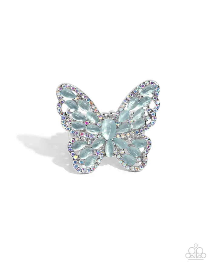 Rings Paparazzi Accessories Were Soarin Flyin Blue Butterfly Ring Jewelry by Bretta