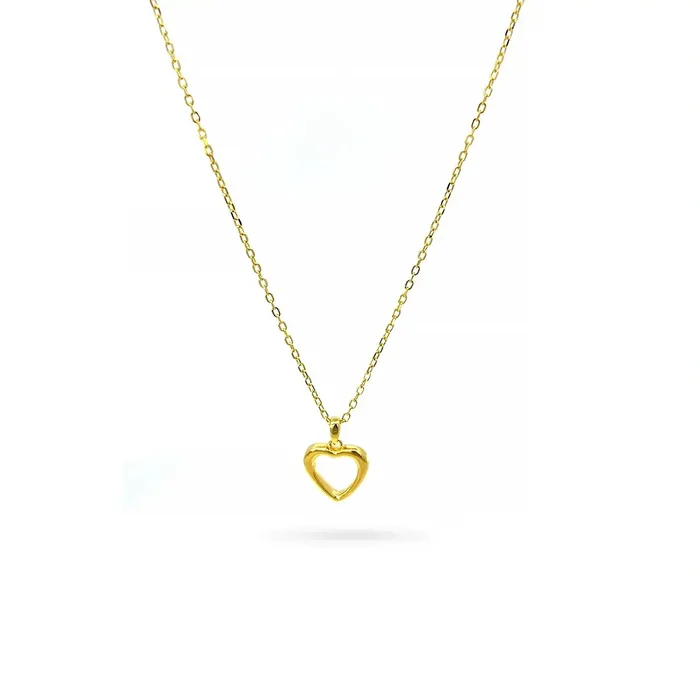 Senso Silver Necklaces Womens necklace Senso Silver with gold plating and heart pendant Senso Silver Necklaces Womens necklace Senso Silver with gold plating and heart pendant