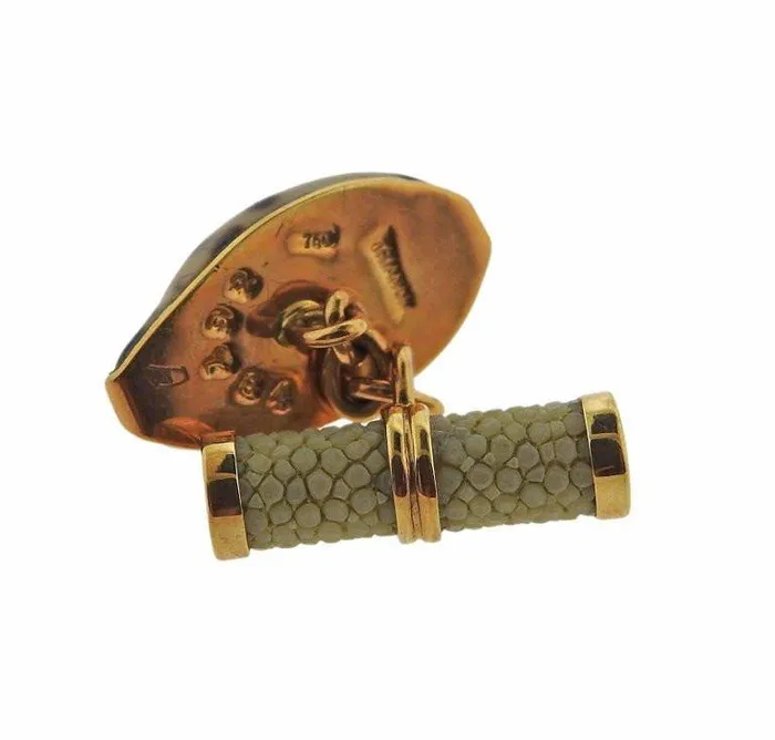 Trianon Gold Shell Peridot Cufflinks Trianon PreStyled Sets
