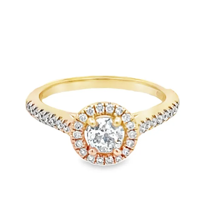 YaninaCo Jewelry Rings Round Halo Diamond Ring