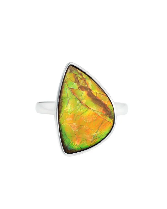 1070 Ct Ammolite Ring Solid 925 Sterling Silver Jewelry YoTreasure Rings 1070 Ct Ammolite Ring Solid 925 Sterling Silver Jewelry YoTreasure Rings