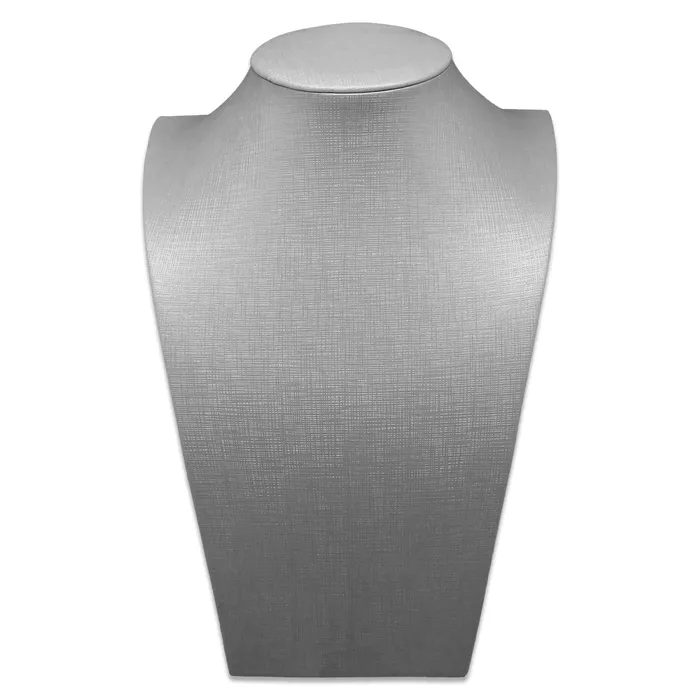 11 Silver Linen Necklace Bust Display JPIDisplay Necklaces