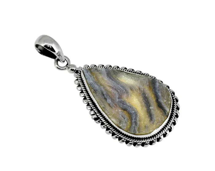 2 Desert Druzy Quartz gemstone chain Pendant YoTreasure Necklaces