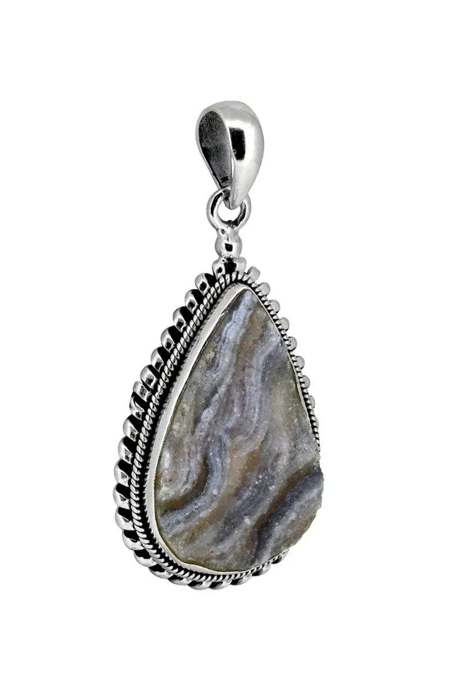 2 Desert Druzy Quartz gemstone chain Pendant YoTreasure Necklaces
