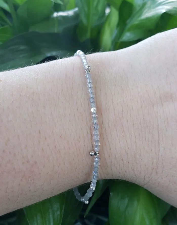 AVF Bracelets AVF Labradorite Silver Beaded Bracelet SI3652 SI3646