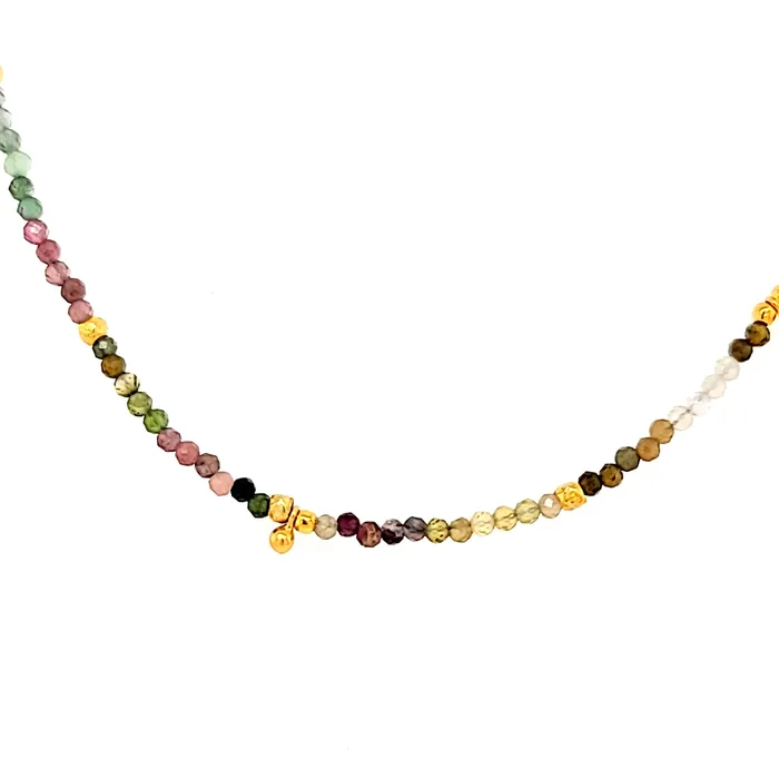 AVF Necklaces AVF Rainbow Tourmaline Beaded Necklace SI2351
