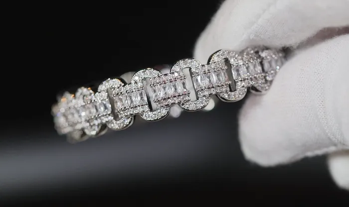 Baguette Diamond Bracelet Iced Out Bracelet Lab Diamonds London Bracelets