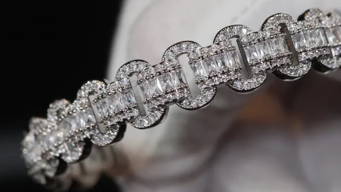Baguette Diamond Bracelet Iced Out Bracelet Lab Diamonds London Bracelets