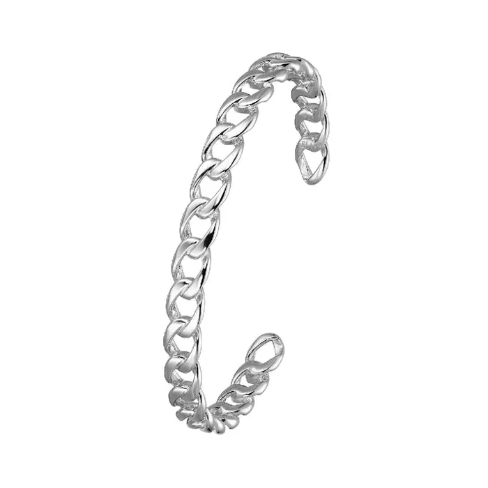 Bracelets ELLE ELLE Sterling Silver Chain Cuff Bracelet SI3307