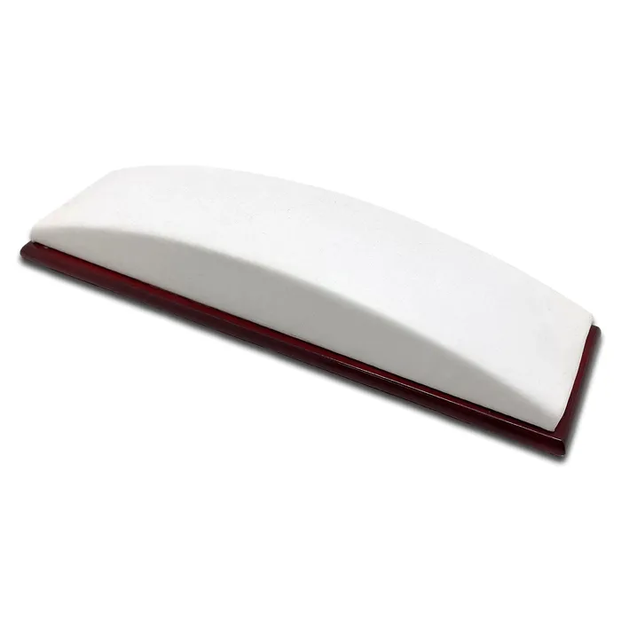 Bracelets JPIDisplay 9 x 2 12 White Leatherette Bracelet Jewelry Display with Rosewood Base Bracelets JPIDisplay 9 x 2 12 White Leatherette Bracelet Jewelry Display with Rosewood Base