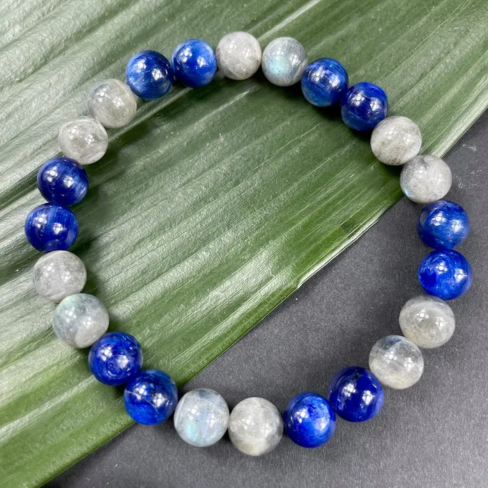 Bracelets Lily Rose Jewelry Kyanite Labradorite Duo Energy Shield Light Worker Protection Premium Collection 8mm Stretch Bracelet