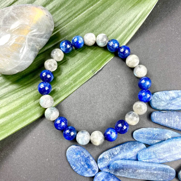 Bracelets Lily Rose Jewelry Kyanite Labradorite Duo Energy Shield Light Worker Protection Premium Collection 8mm Stretch Bracelet
