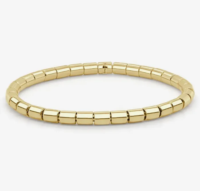 Bracelets Sabrina Designs Co 14k Yellow Gold 4mm Solid Barrel Stretch Bracelet I9120