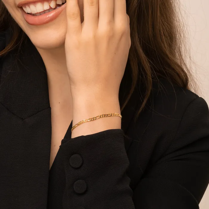 Camile Stone Bracelets Classic Figaro Chain Bracelet Camile Stone Bracelets Classic Figaro Chain Bracelet